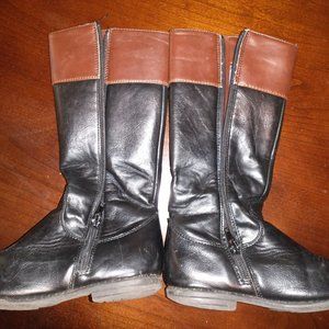 BLACK LEATHER RIDING BOOTS